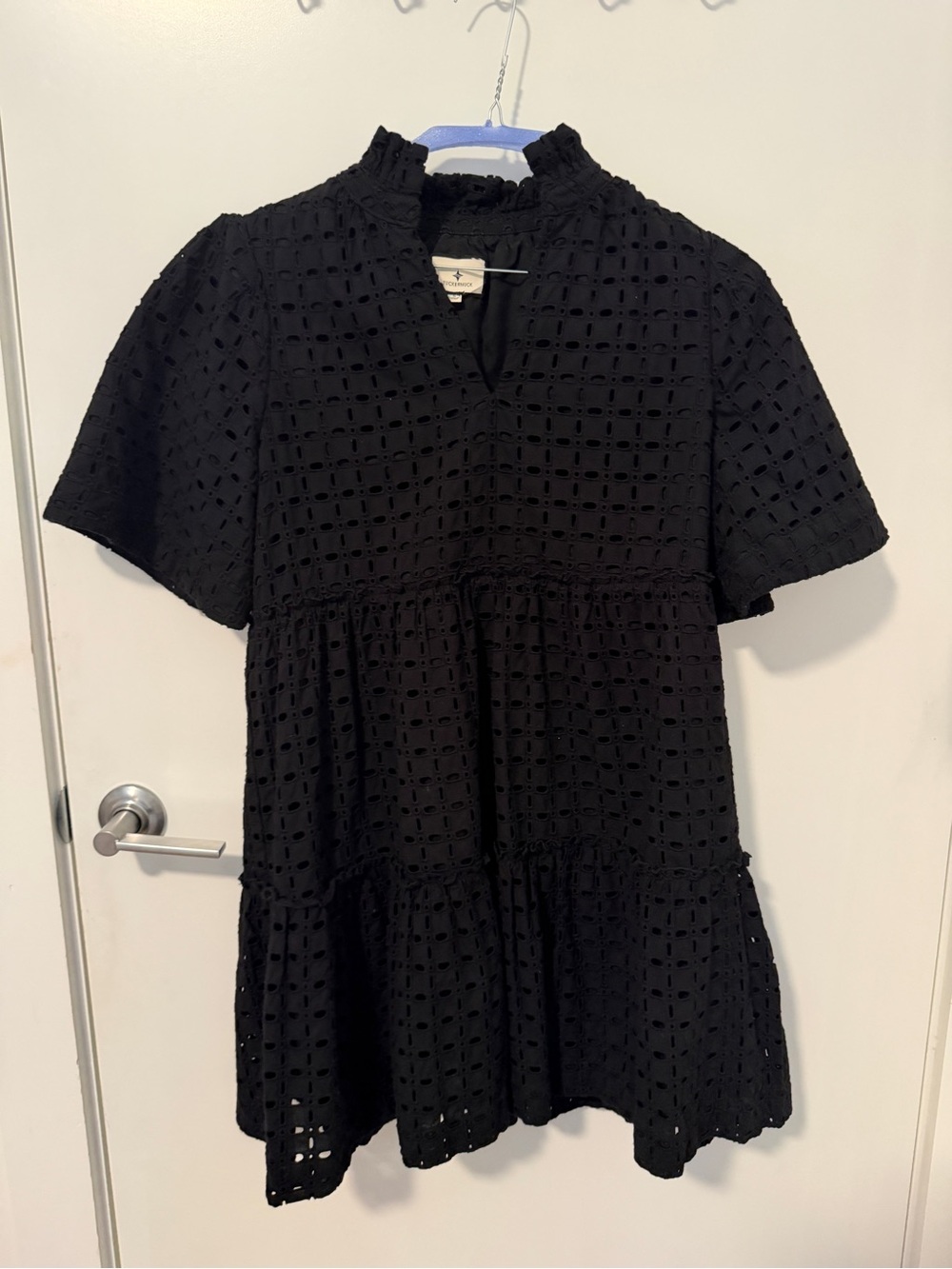 Tuckernuck Black Eyelet Crawford Dress (small)